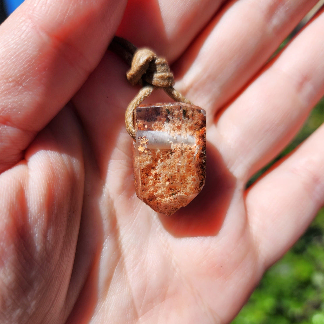 Included Quartz Pendant Adjustable Necklace