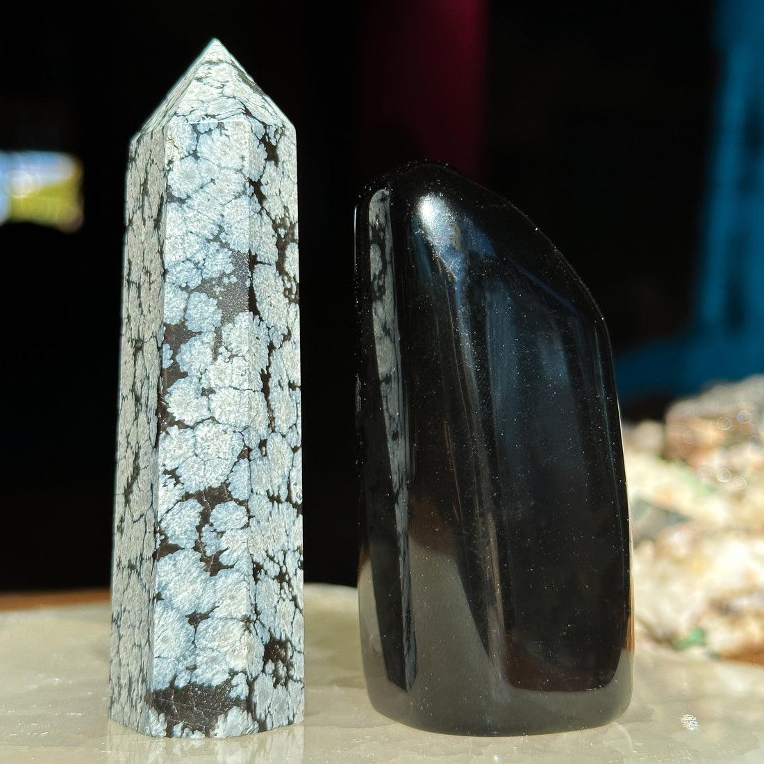 Snowflake Obsidian Point