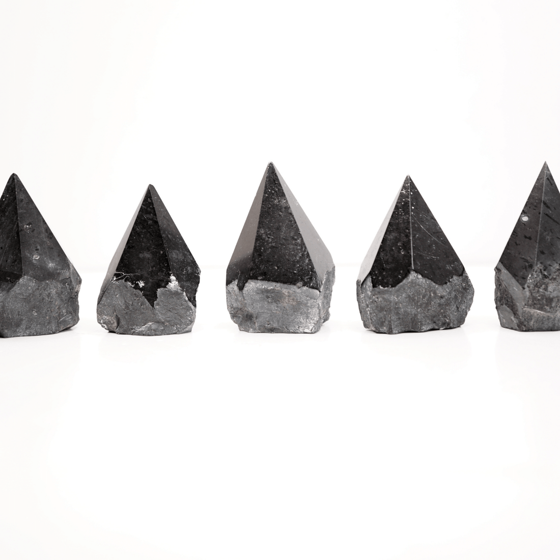 Tucson Find Black Tourmaline Half-Polished Point