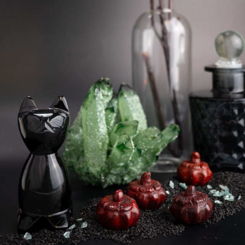 Black Obsidian Cat Crystal