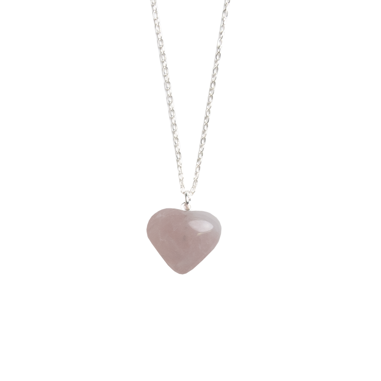 Rose Quartz Heart Pendant Necklace