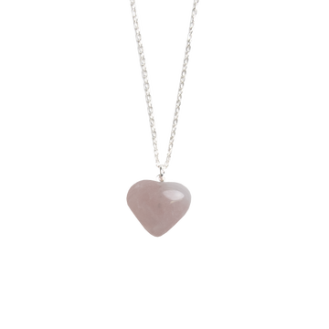 Rose Quartz Heart Pendant Necklace