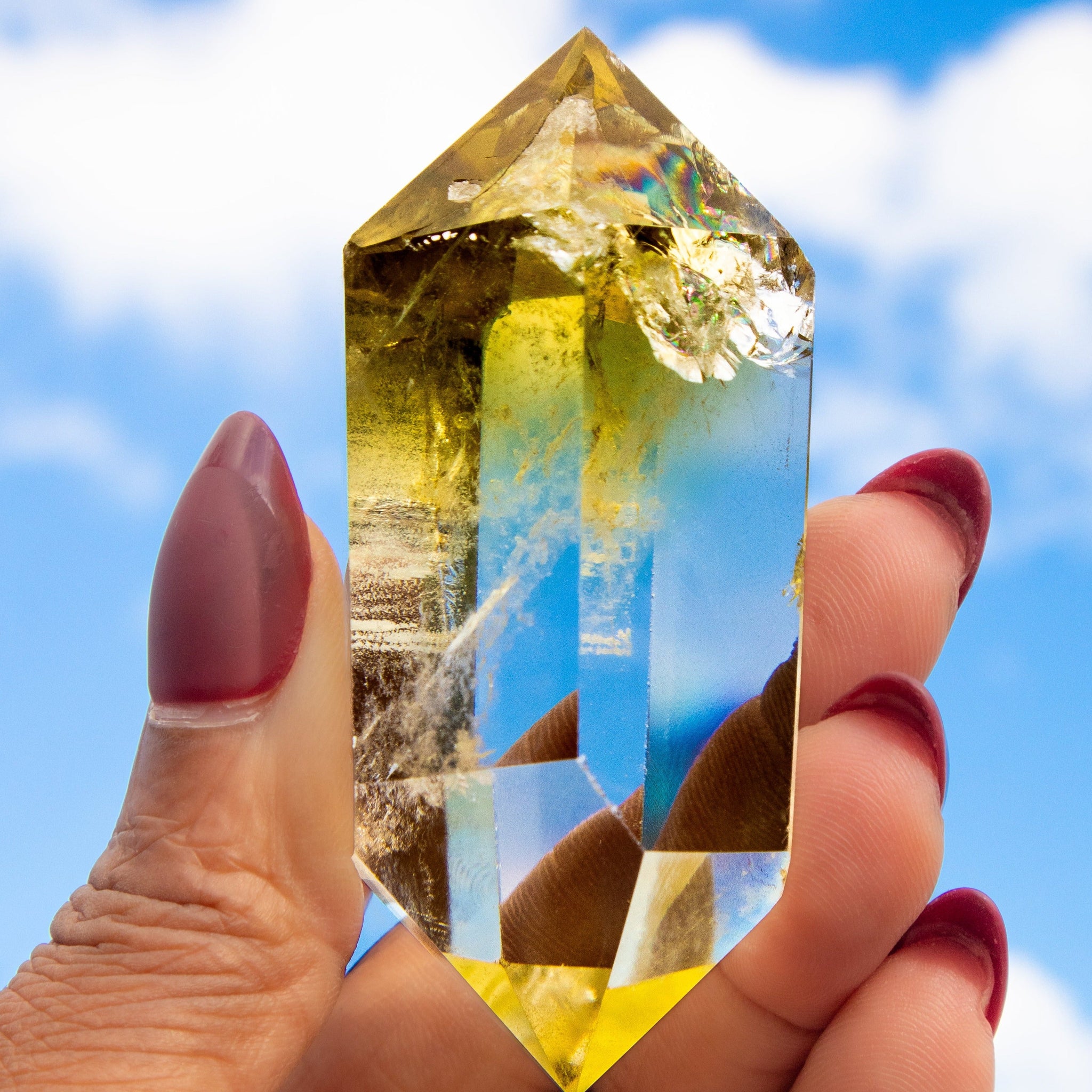 Lemon Topaz Double Terminated Point