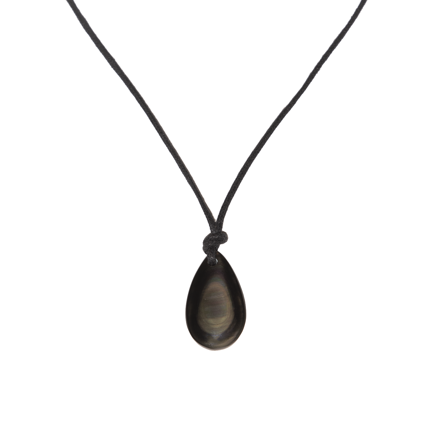 Rainbow Obsidian Pendant Adjustable Necklace