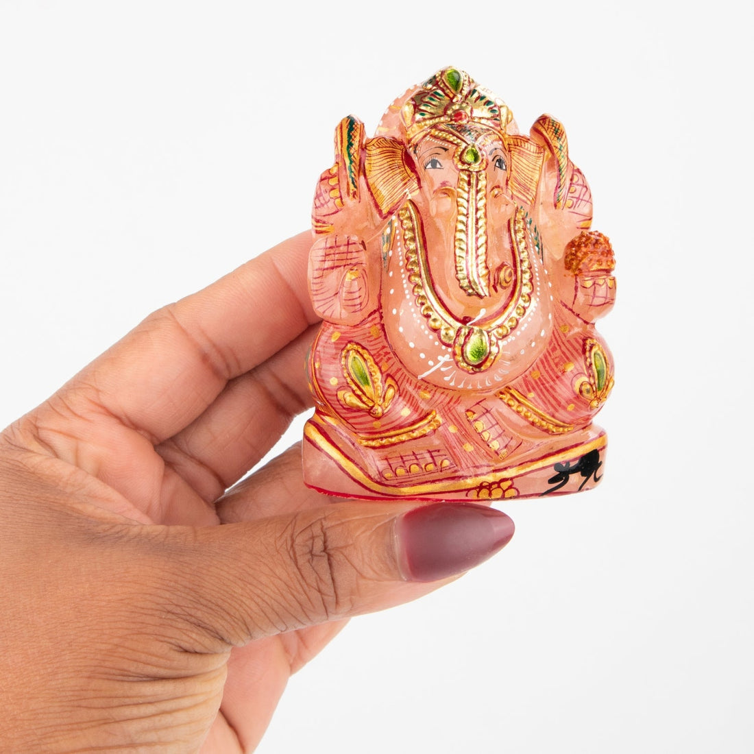 Rose Quartz Ganesh Statue