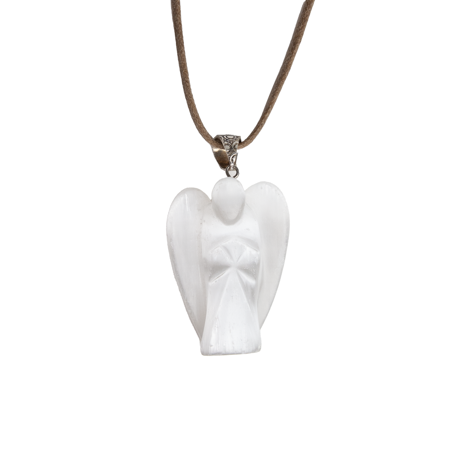 Selenite Angel Necklace