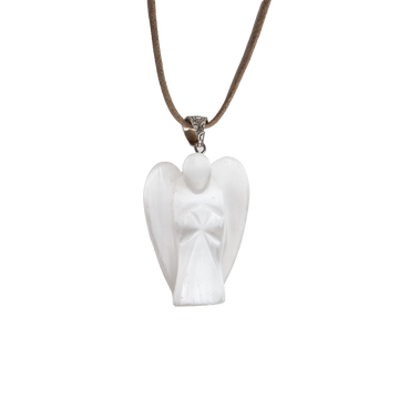 Selenite Angel Necklace
