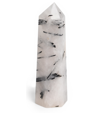 Tourmalinated Quartz Point