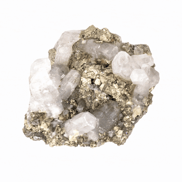 UV-Reactive Pyrite with Quartz Specimen